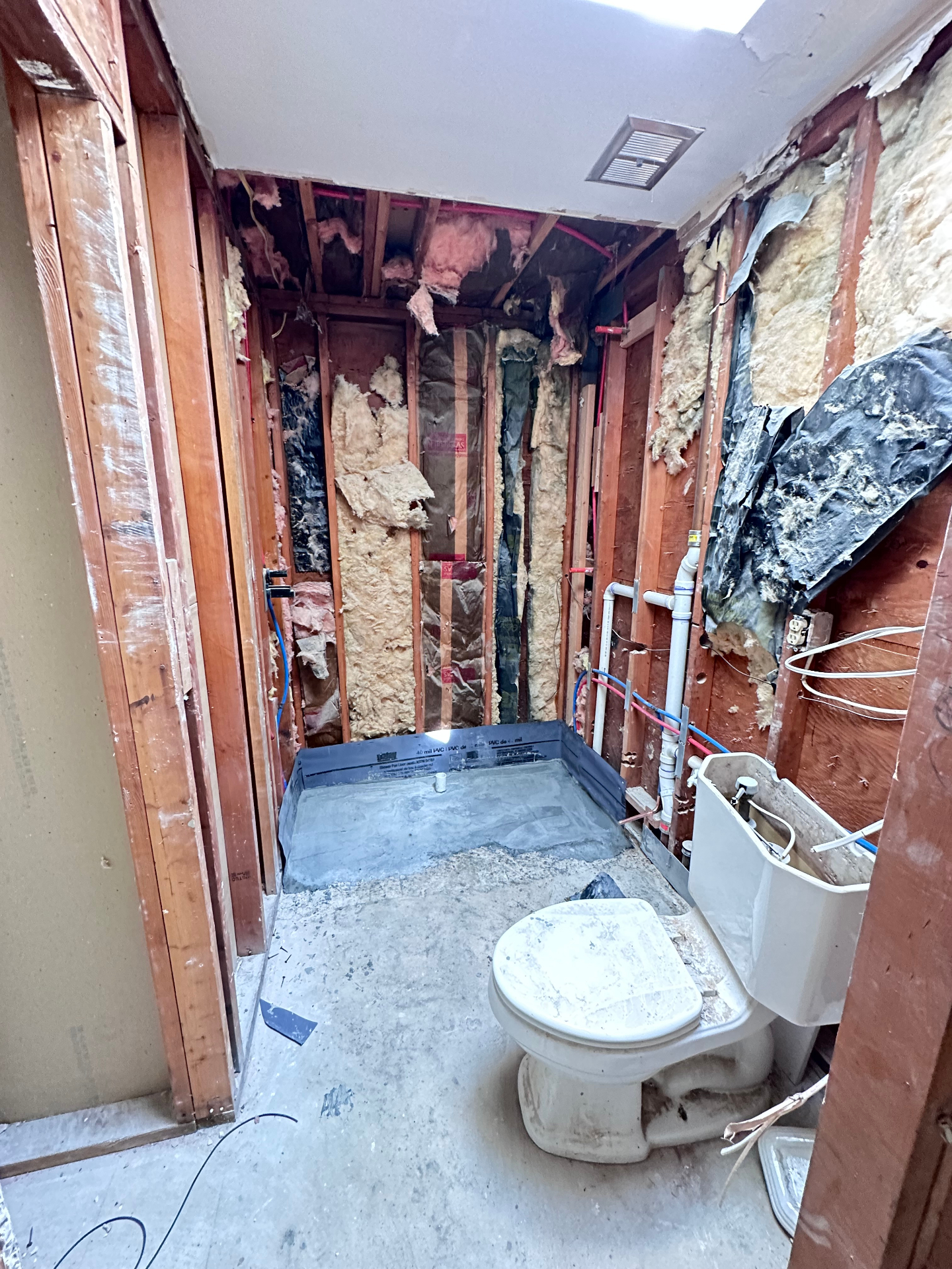 The space before construction started — original condition